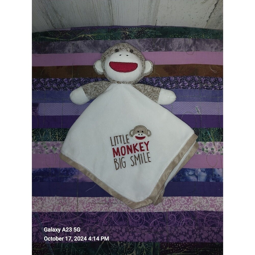 Baby Starters Sock Monkey Lovey Little Monkey Big Smile